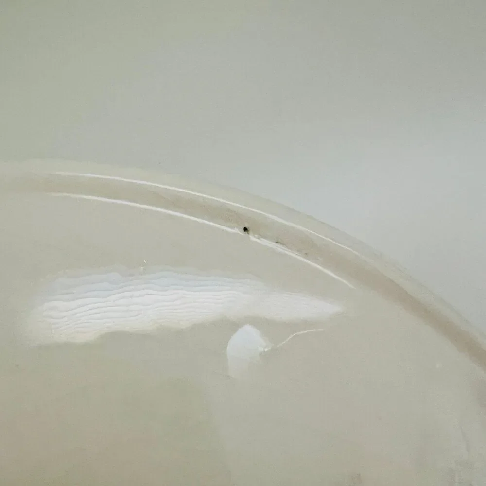 OVER AND BACK Stoneware Green Rim 